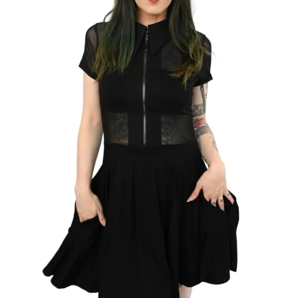 Foxblood Crossed Out skater dress